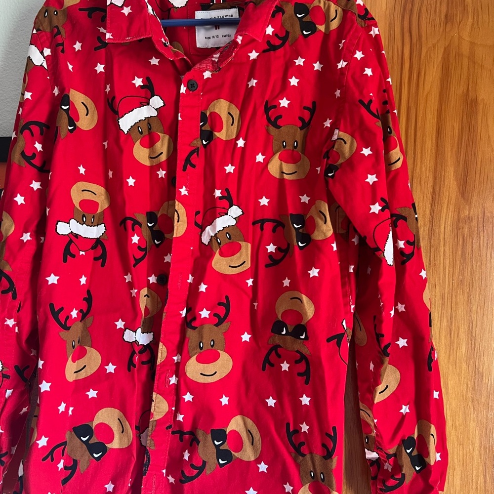 Denim & Flower Vibrant Red Holiday Shirt